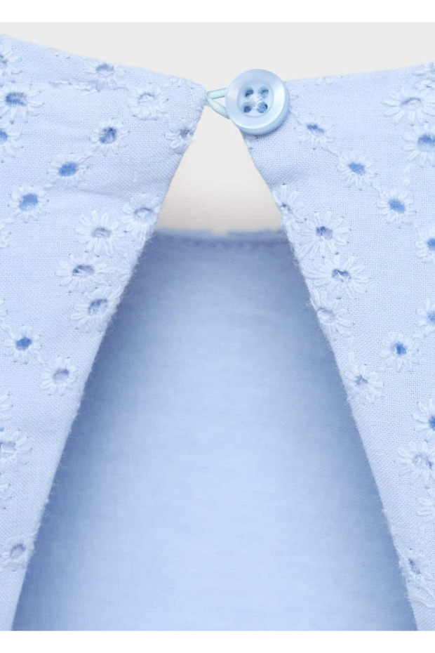 İşlemeli pamuklu elbise - 5