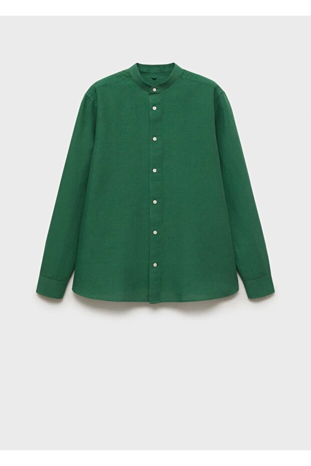 Hakim yaka keten gömlek - 3