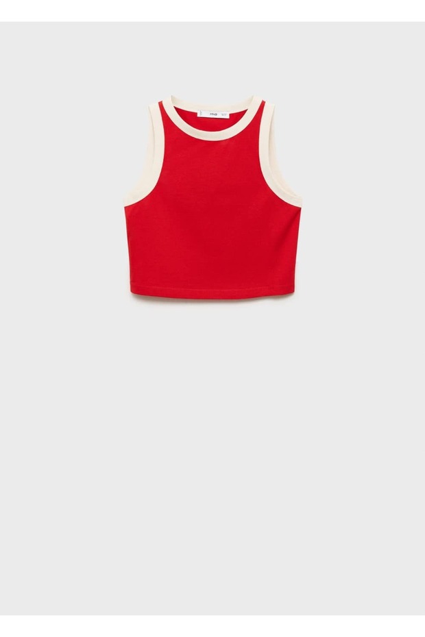 Kontrast süslemeli bluz - 3