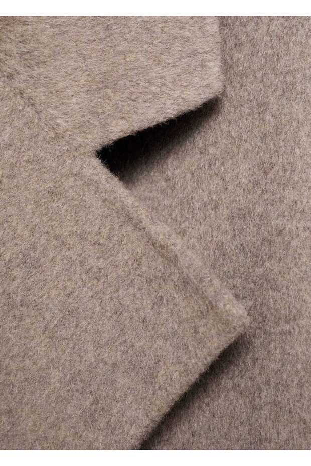 Oversize el yapımı uzun palto - 8