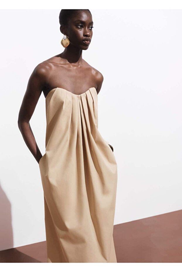 Heart Neckline Cotton Dress