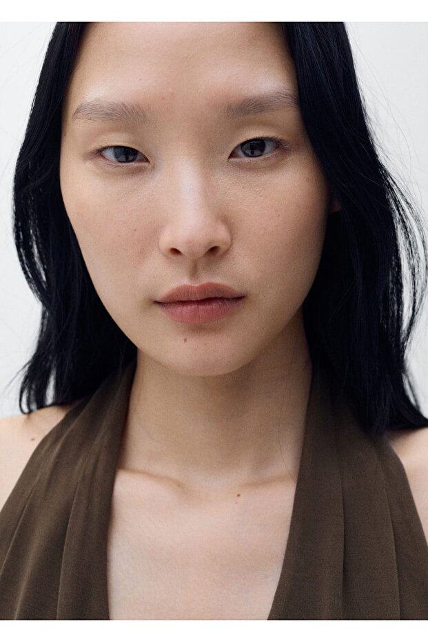 Halter yaka kruvaze bluz - 6