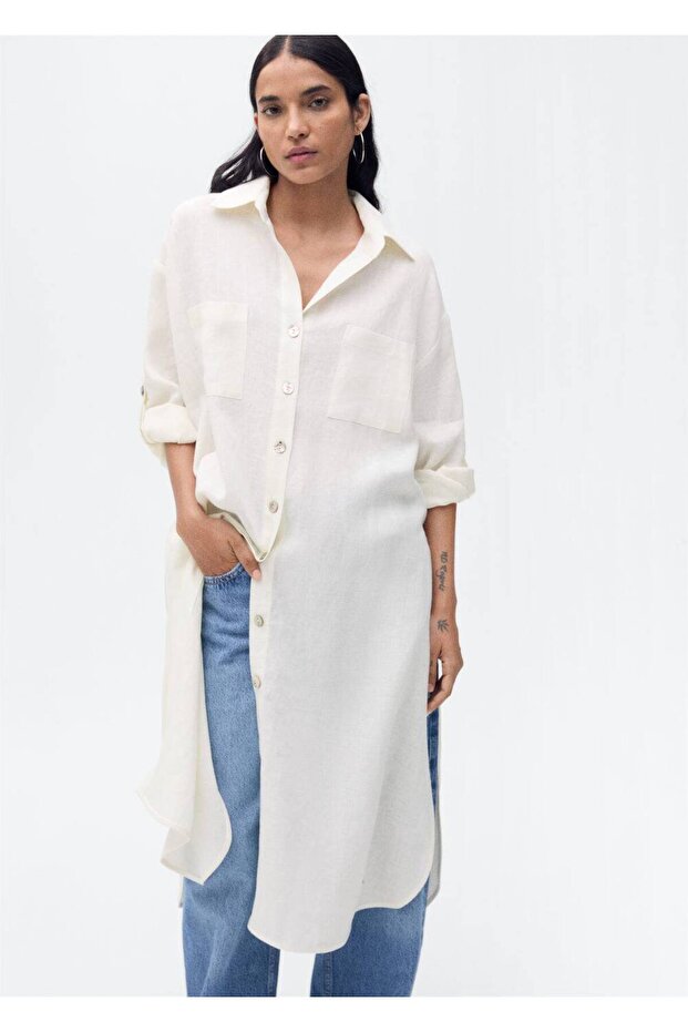 Uzun keten gömlek - 1