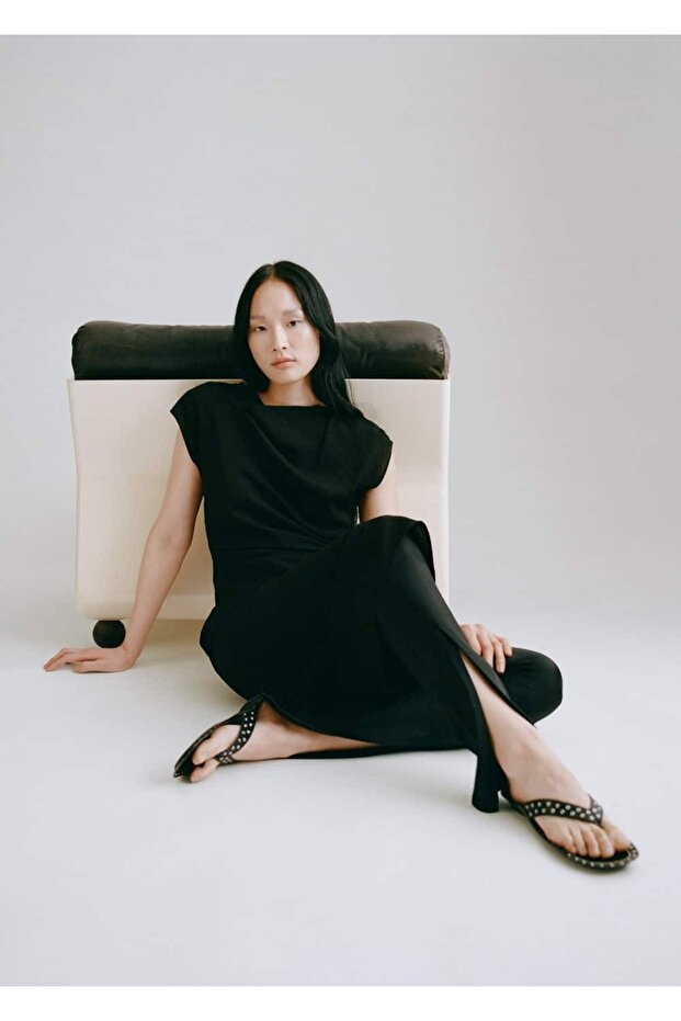 Die cut deri sandalet - 2