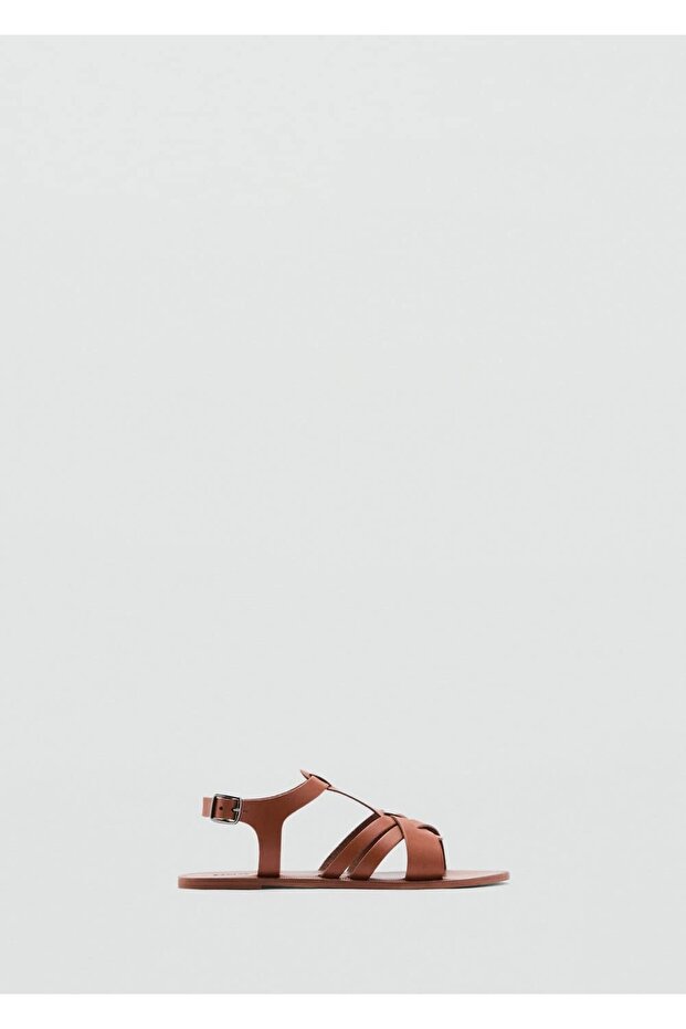 Deri bantlı sandalet - 2