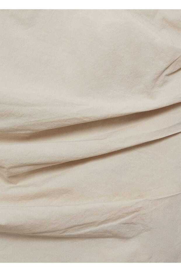 Asimetrik straplez bluz - 8