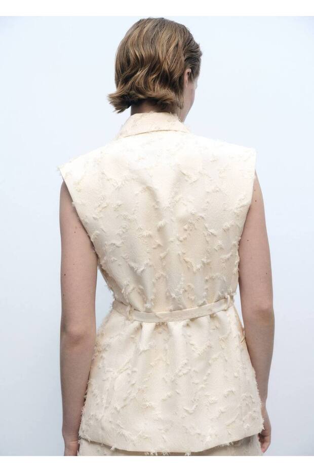 Kemerli dokulu yelek - 4