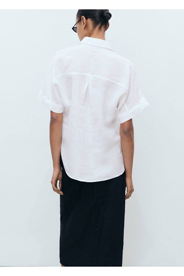 Cepli keten gömlek - 4