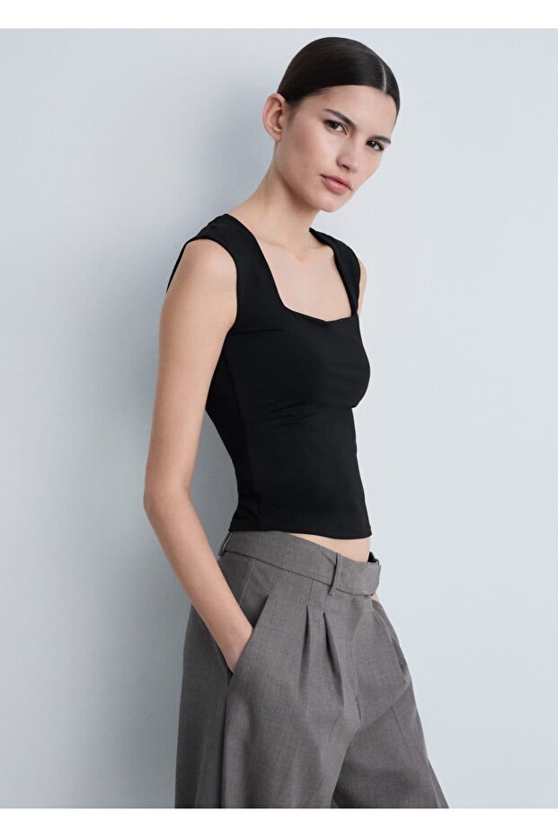 Square Neck Strap Blouse