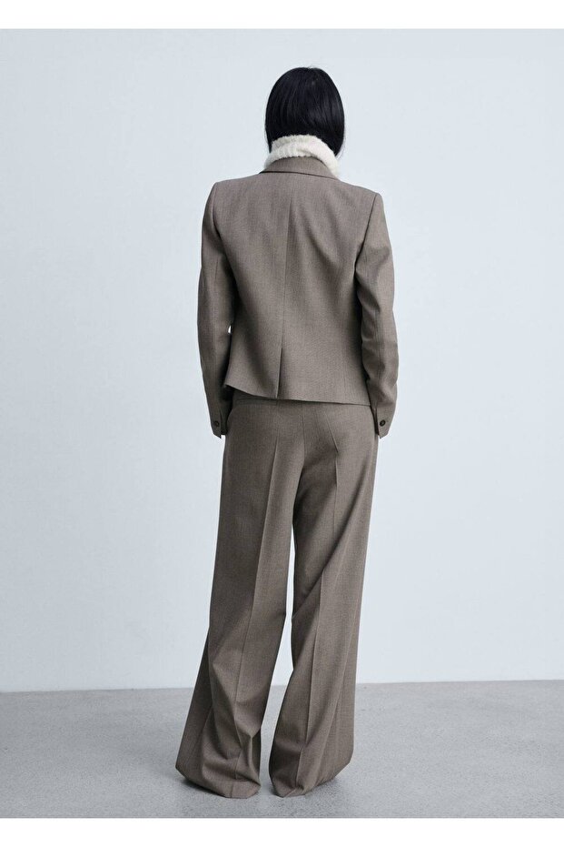 Wideleg kumaş pantolon - 4