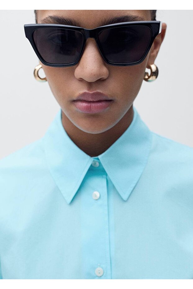 Geniş Kesim Poplin Gömlek - 7