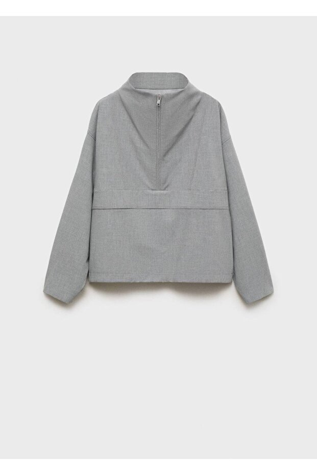 Oversize fermuarlı parka - 3