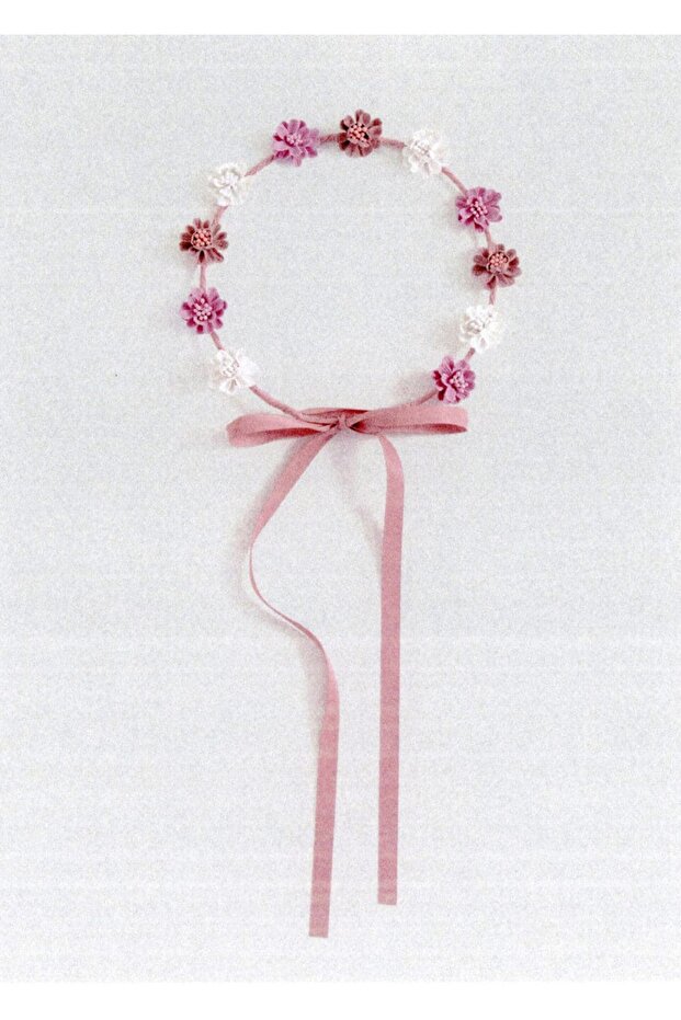 Bağlamalı çiçekli taç - 6