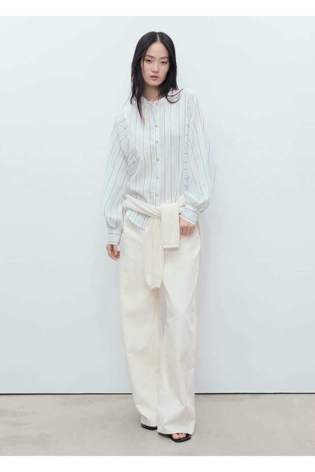 Çizgili desenli gömlek - 2