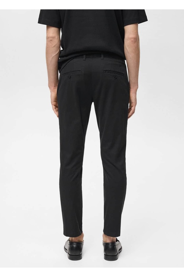 Daralan kısa paçalı chino pantolon - 4