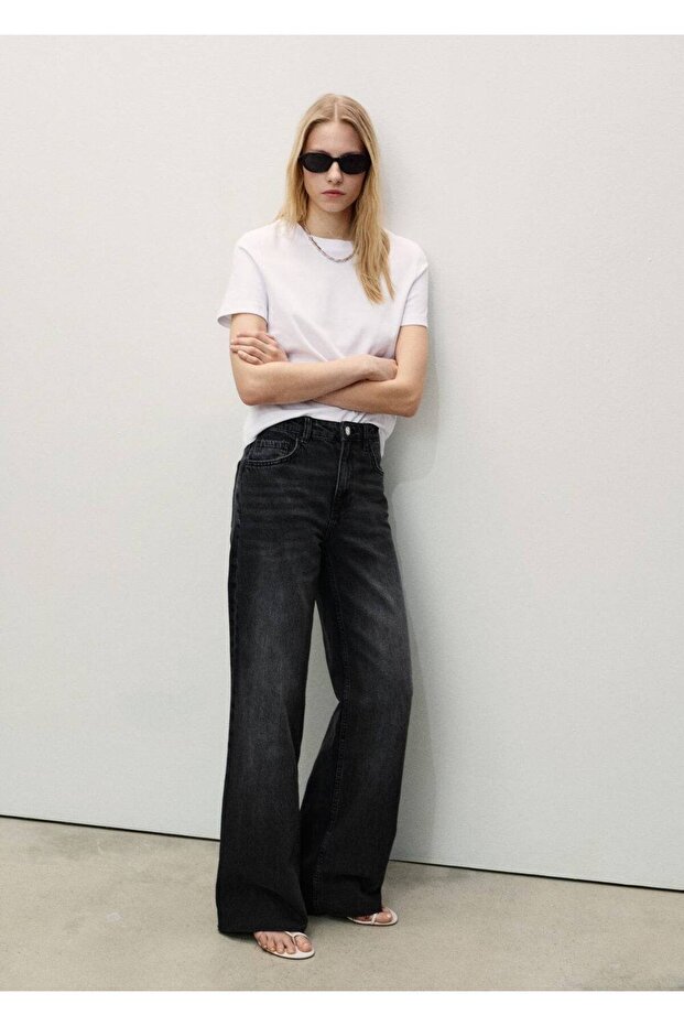 Danila wideleg yüksek belli jean pantolon - 2