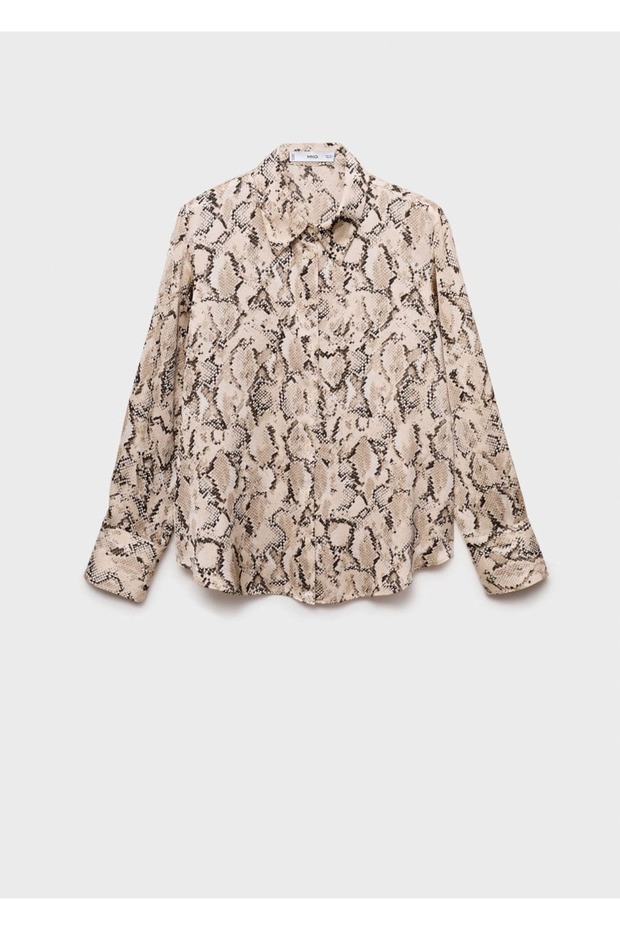 Desenli saten gömlek - 3