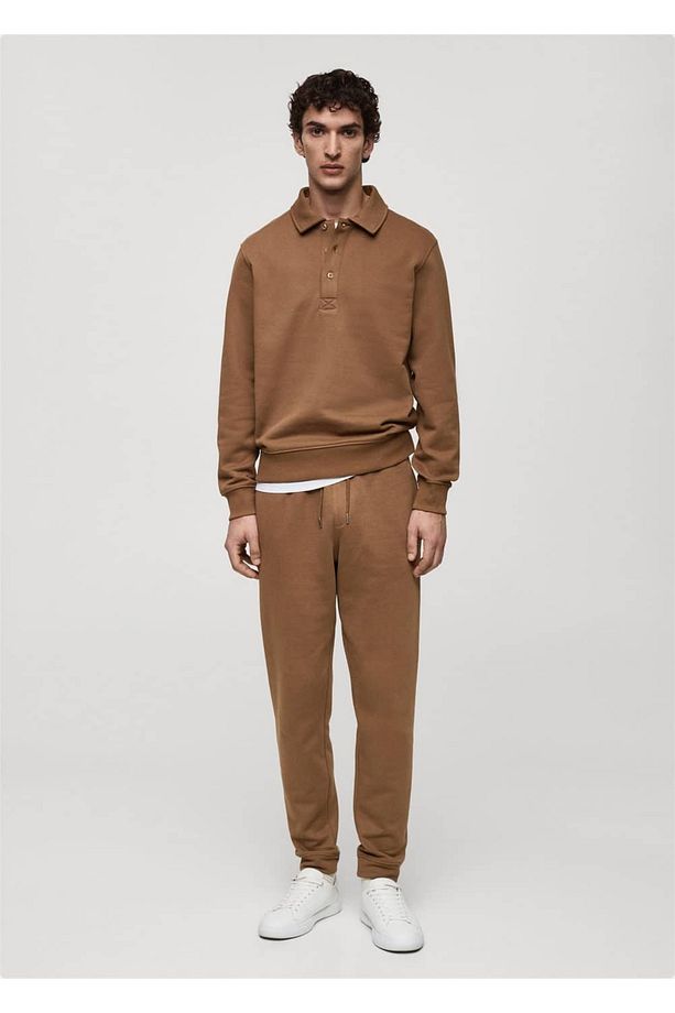 İpli Pamuklu Jogger Pantolon - 2