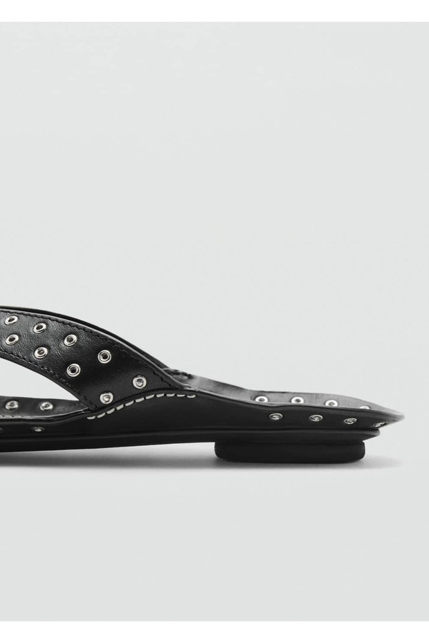 Die cut deri sandalet - 4