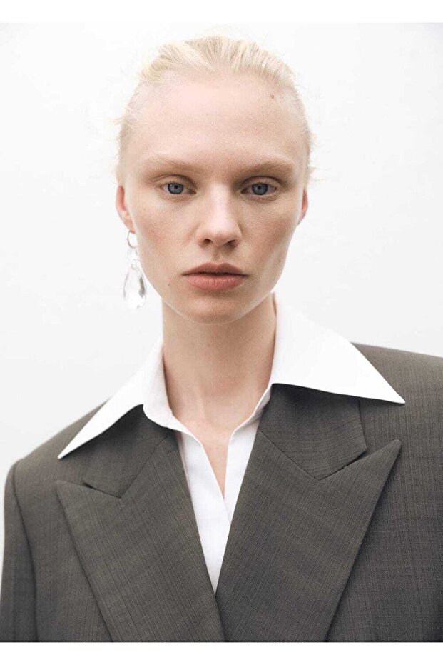 Oversize kruvaze blazer ceket - 5