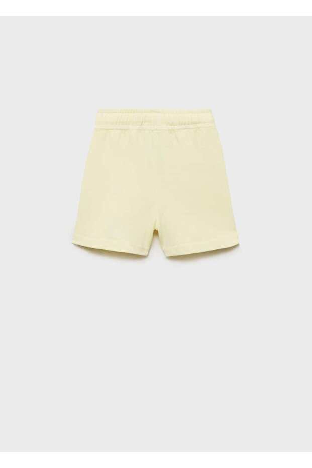 Elastik belli pamuklu şort - 4