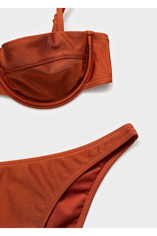 Parlak bitişli bikini külot - 5