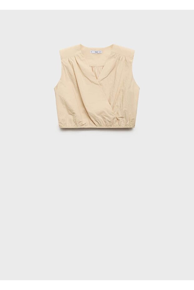 Baumwollbluse mit Raffdetails - 3