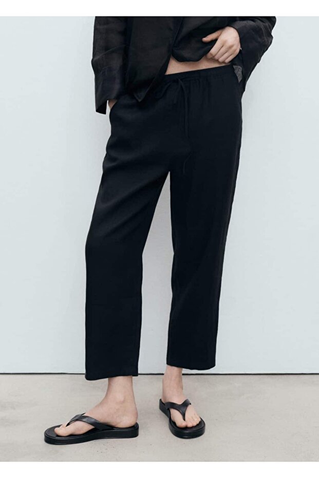 Straight Cut Linen Trousers