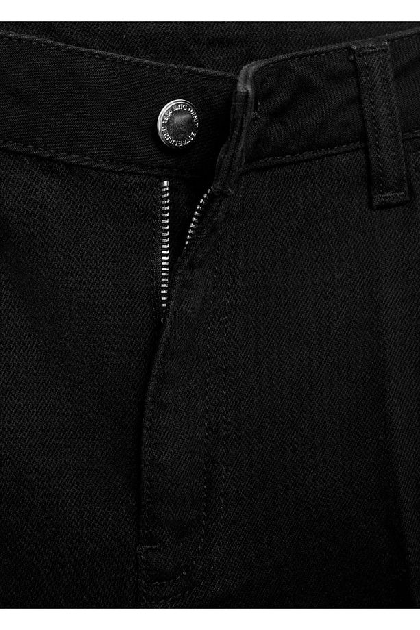 Yüksek Belli Bermuda Denim Şort - 6