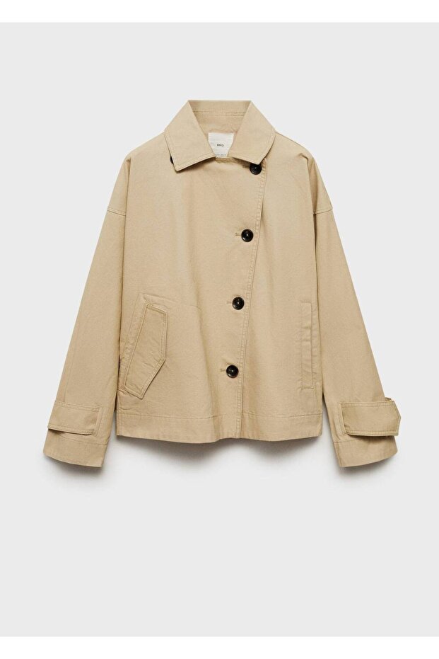 Pamuklu oversize parka - 3