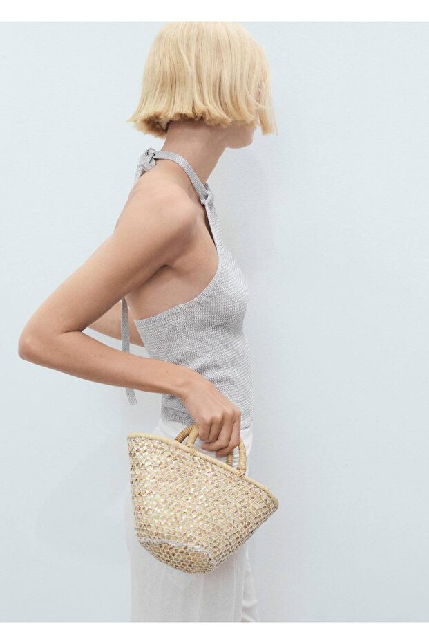 Halter yaka lureks triko bluz - 1