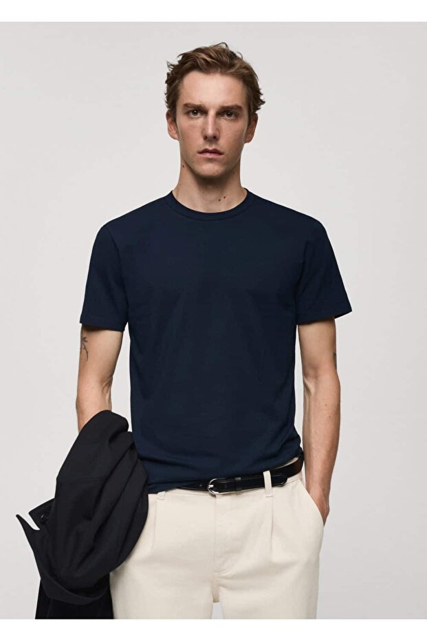 Pamuklu streç tişört - 1