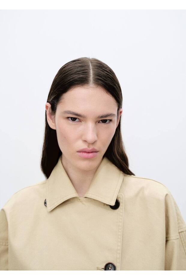 Pamuklu oversize parka - 7