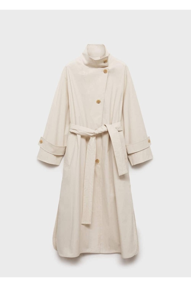 Oversize pamuklu trençkot - 3
