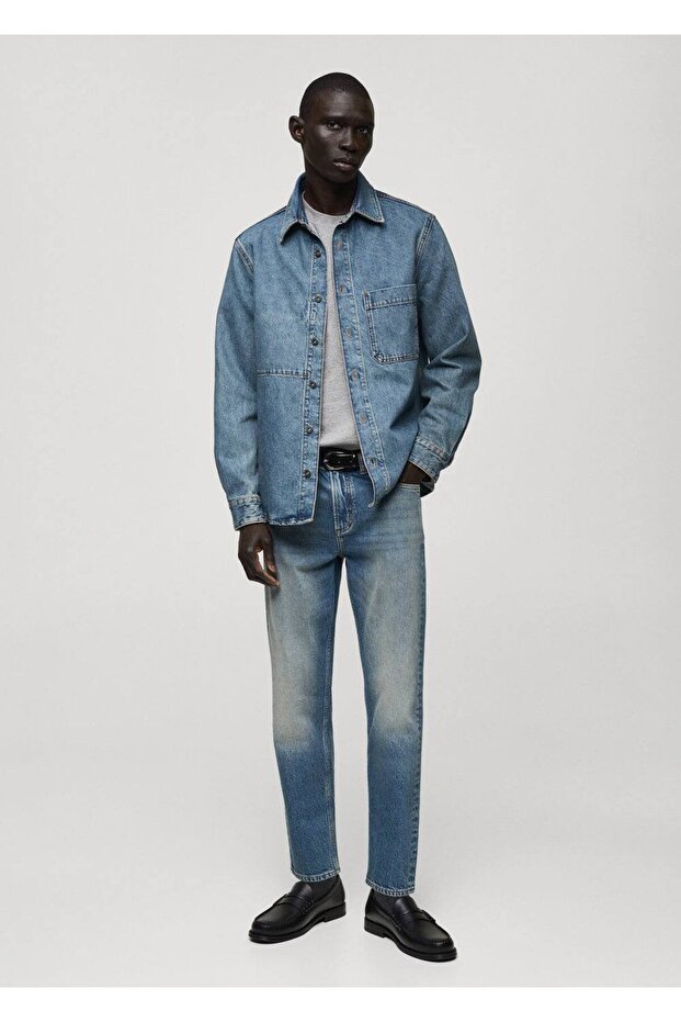 Cepli denim gömlek ceket - 2