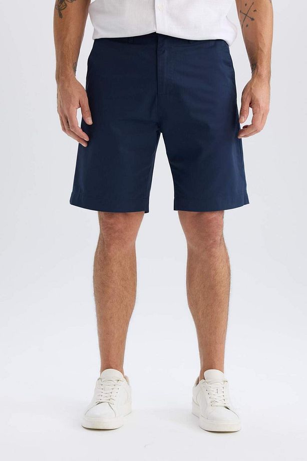 %100 Pamuk Regular Fit Gabardin Bermuda Şort C7684AX25SP - 1