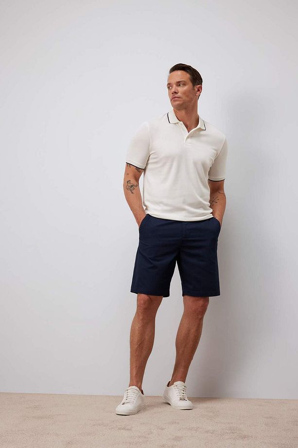 %100 Pamuk Regular Fit Gabardin Bermuda Şort C7684AX25SP - 3