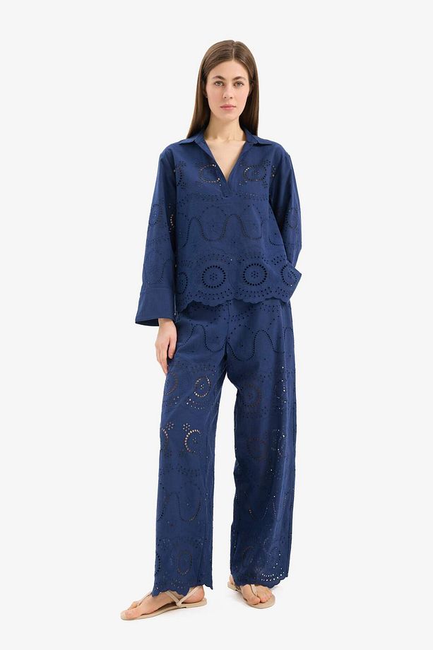 Regular Fit Brode Plaj Pantolonu-fall In Love E4711ax25sm - 2
