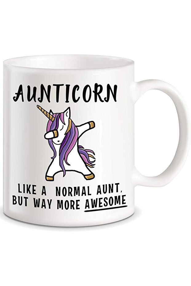Classic Mugs Coffee Cup with Funny Aunticorn Design