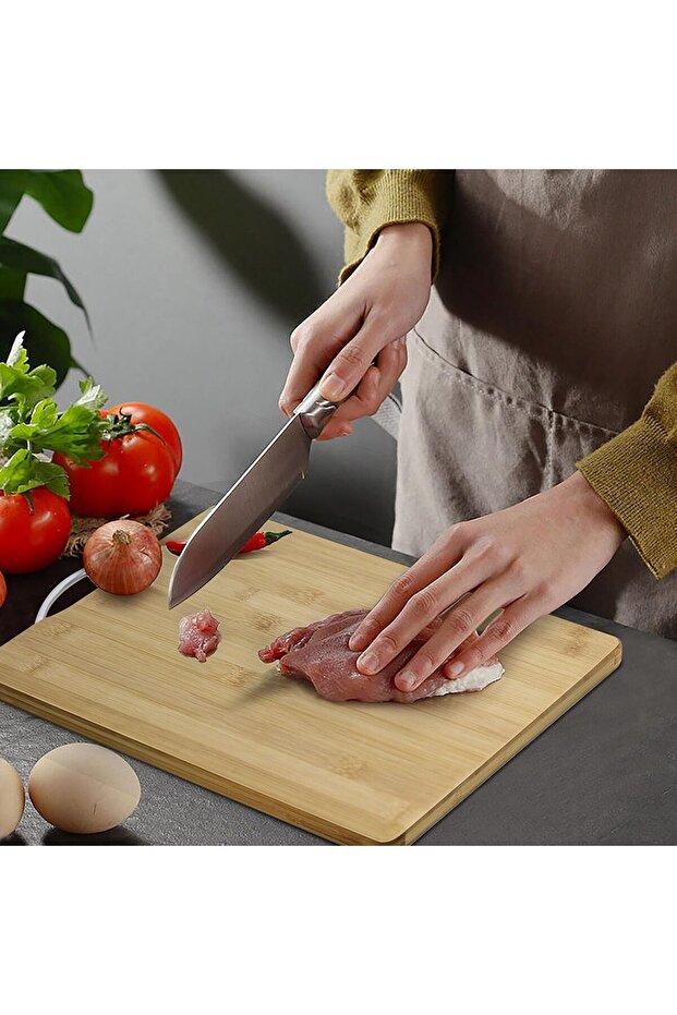 طقم ألواح تقطيع من الخيزران مكون من 3 قطع - 7