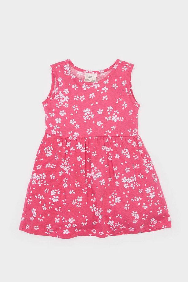 Çiçek Desenli Pembe Kız Bebek Elbise C0074a5/pn239 - 1