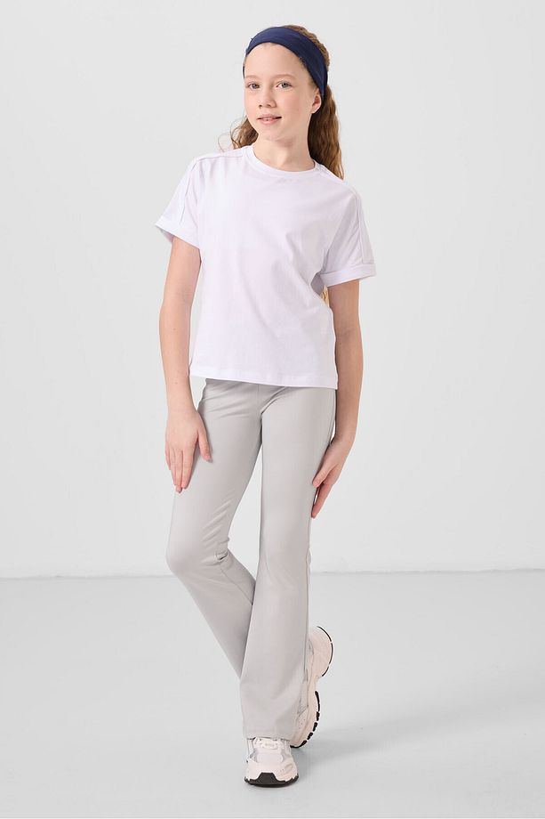 Taş Esnek Standart Fit Basic Performans İspanyol Paça Kız Çocuk Tayt - 75193 - 1
