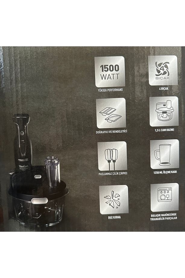 4 Bıçaklı Blender Mutfak Robotu Seti - 1,5 Litre Geniş Hazne - En Güçlü Performans - 9