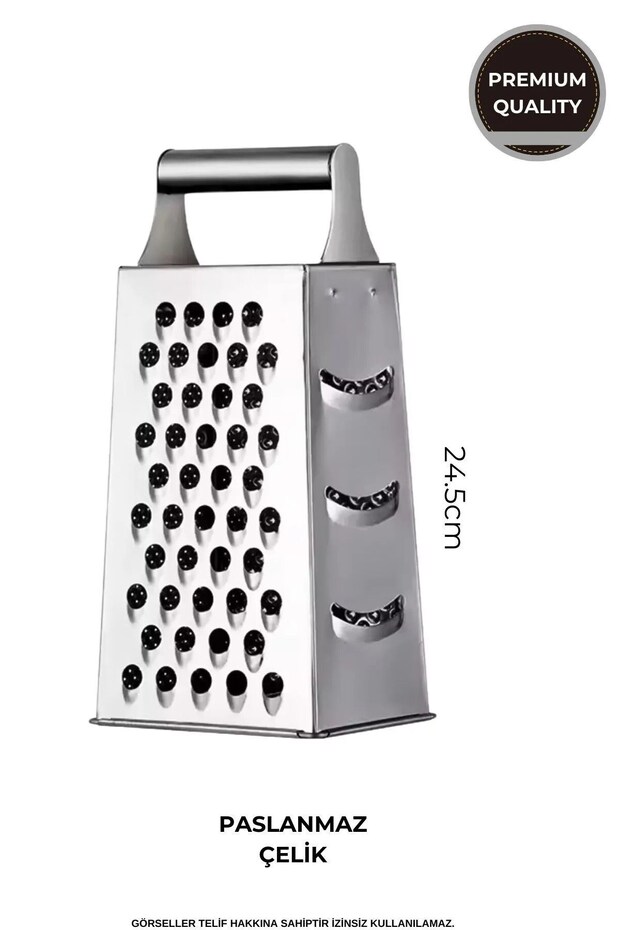 4 Sides Large Size Stainless Steel Grater Metal Handle Grater