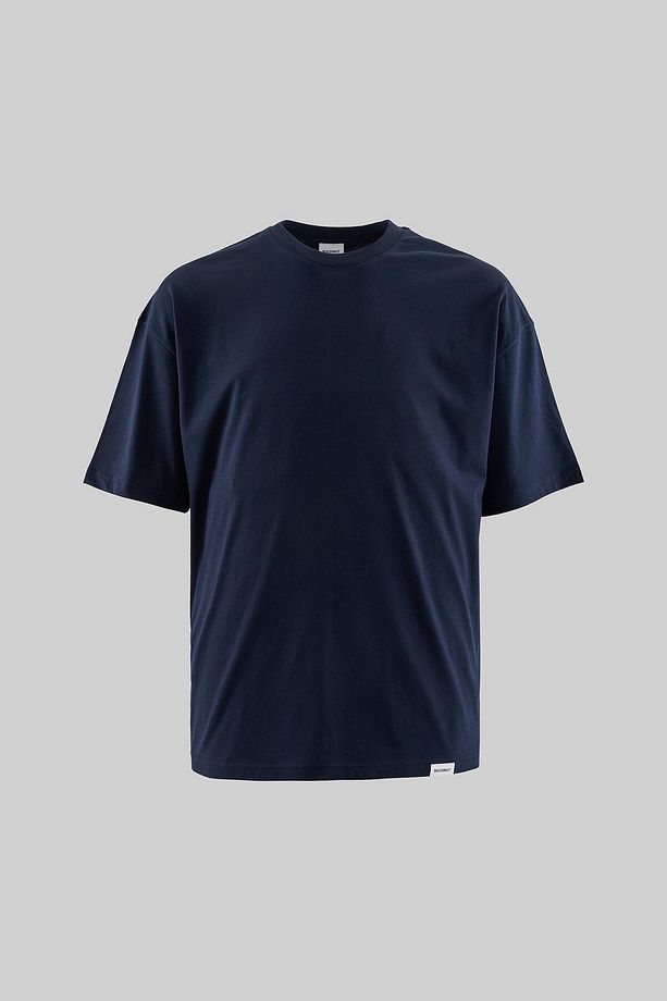 Erkek Basic Super Pamuklu Oversize Lacivert Tişört - 6