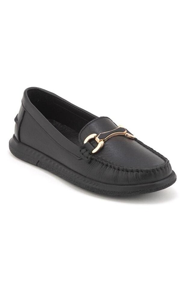 25484103Y Women's Genuine Leather Crepe Sole Loafer Shoes
