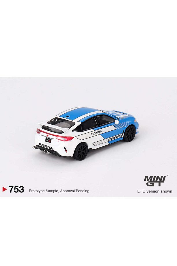 1:64 Honda Civic Type R #3 2023 Pace Car Mavi Diecast Model Araba - 3