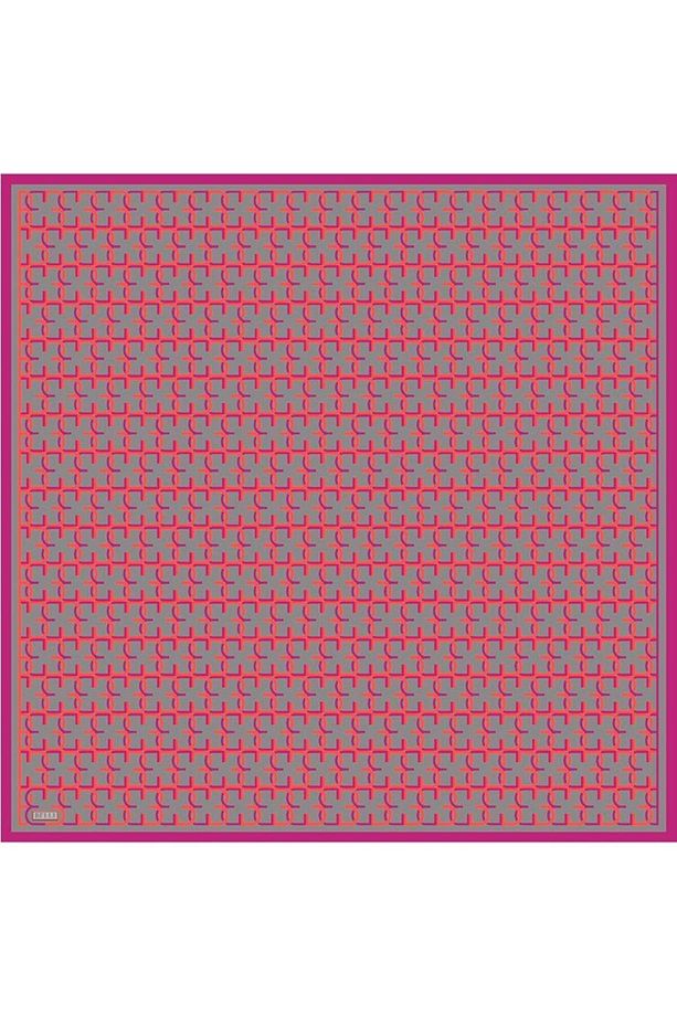Saf İpek Eşarp 4102D (Twill İpek) 90 x 90 Kırmızı - 3