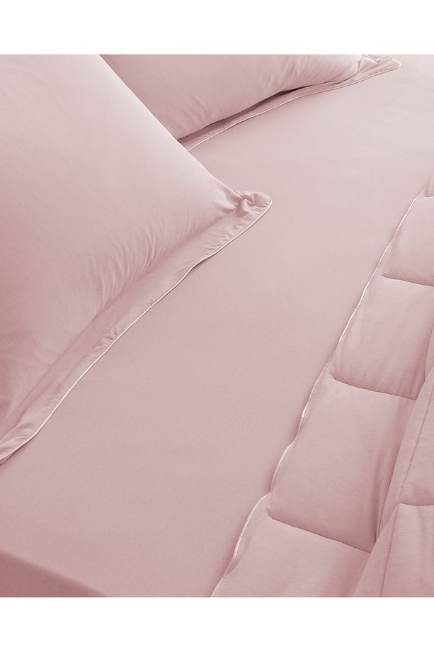 İlus Bambu Çift Kişilik Comforter Set - Pudra - 3
