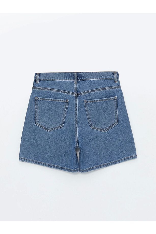 LCW Jeans Indigo Bermuda Fit Kadın Jean Şort - 7